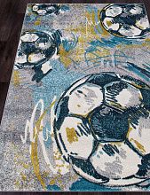 Овальный ковер с футбольным мячом RIO C077 MULTICOLOR